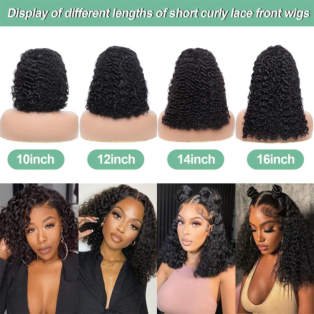 Fayniss Wear And Go Deep Wave Bob Wigs For Women Human Hair Curly