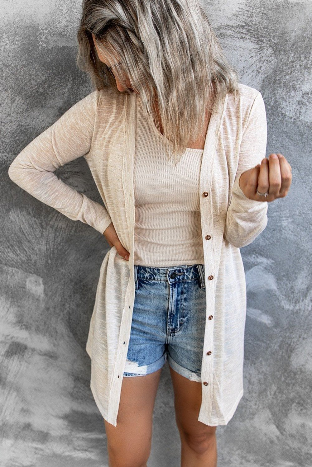 Comfy Beige Cardigan