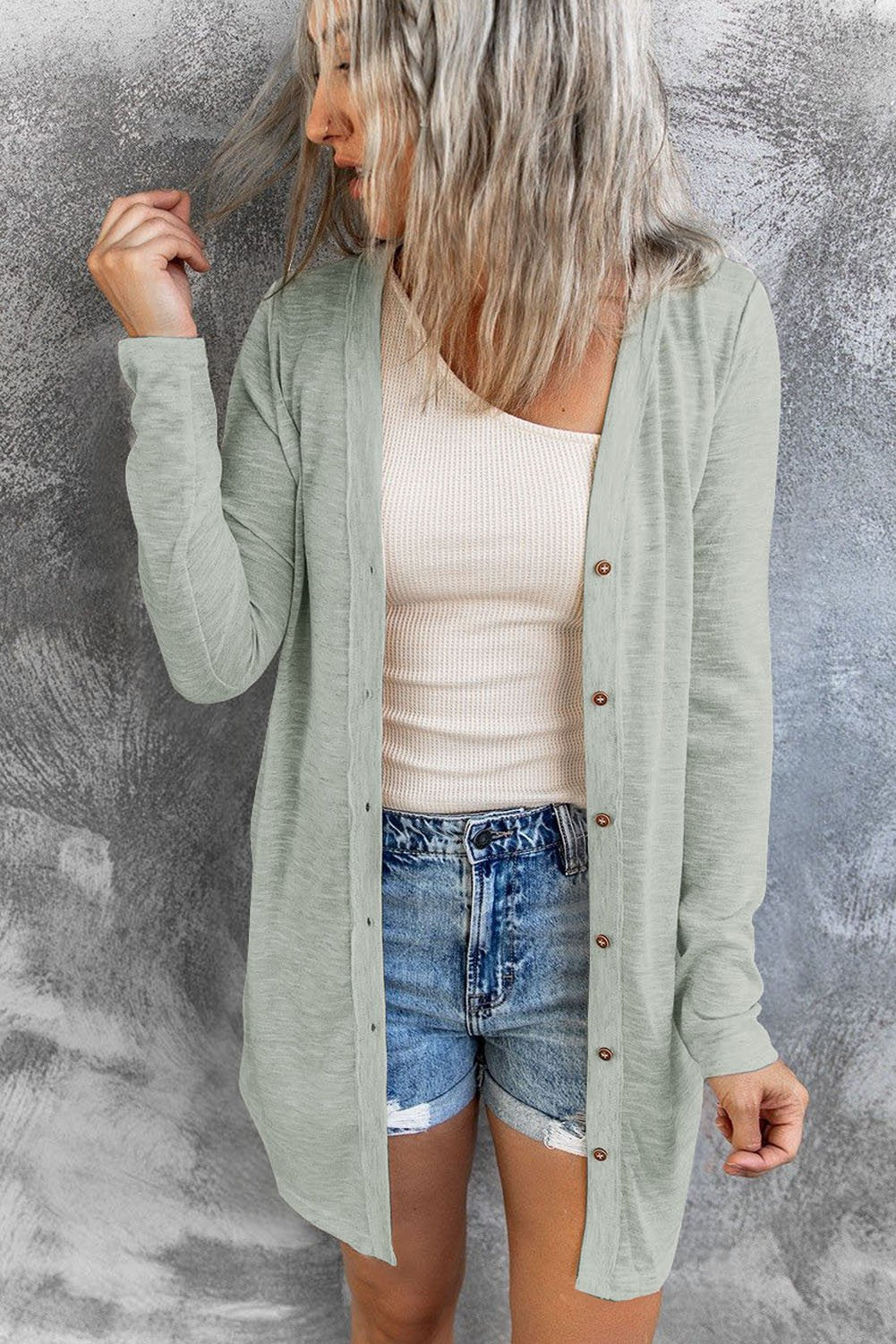 Lightweight Gray Cardigan