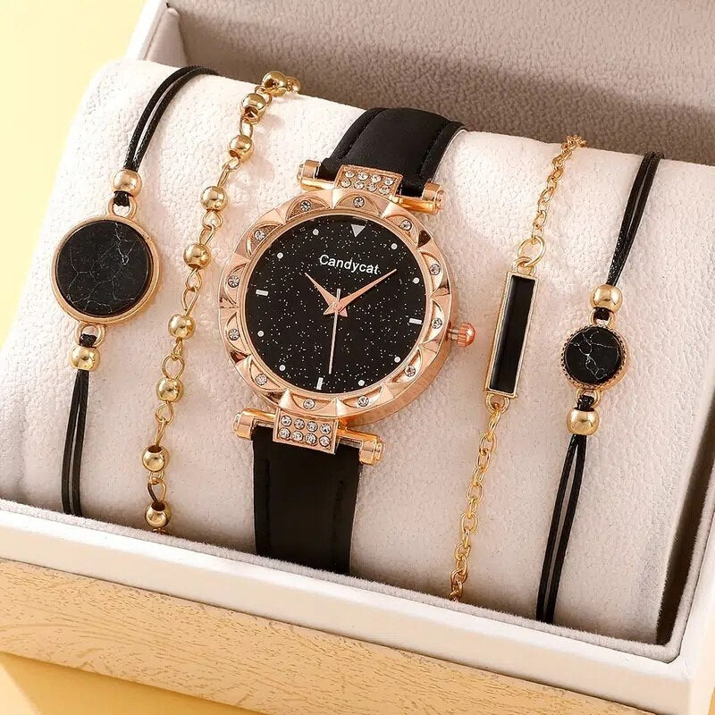 New Watch Women Fashion Casual Leather Belt Watches Simple Ladies