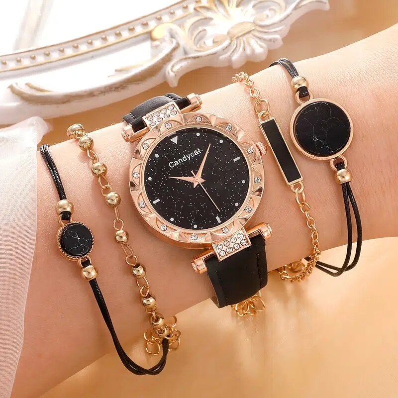 New Watch Women Fashion Casual Leather Belt Watches Simple Ladies