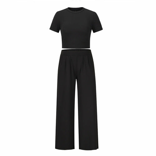 Short Sleeve T-Shirt and Long Pants Two-Piece Set