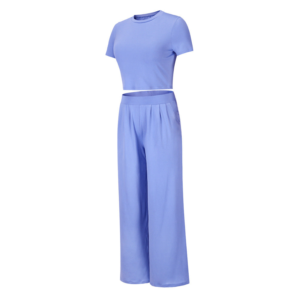 Short Sleeve T-Shirt and Long Pants Two-Piece Set