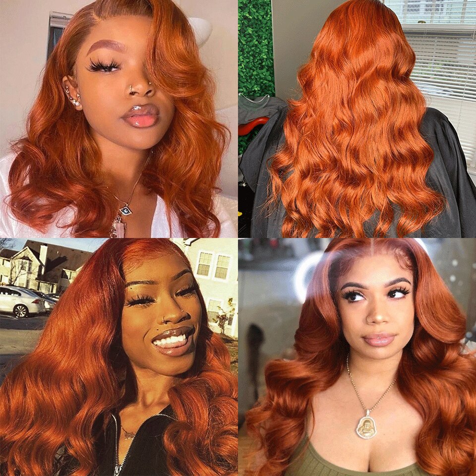 Orange Ginger Human Hair Bundle Closure | Ginger Human Hair Bundles