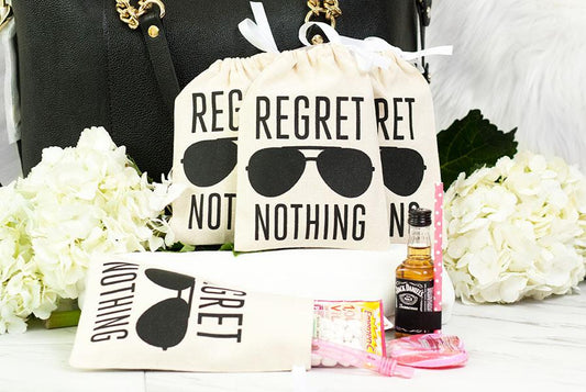 Black Aviator Regret Nothing! Hangover Kit Bags