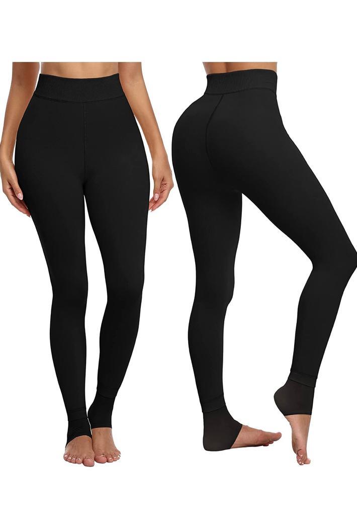 2 Pack Women’s Fleece Lined Leggings High Waist Stretchy warm Leggings