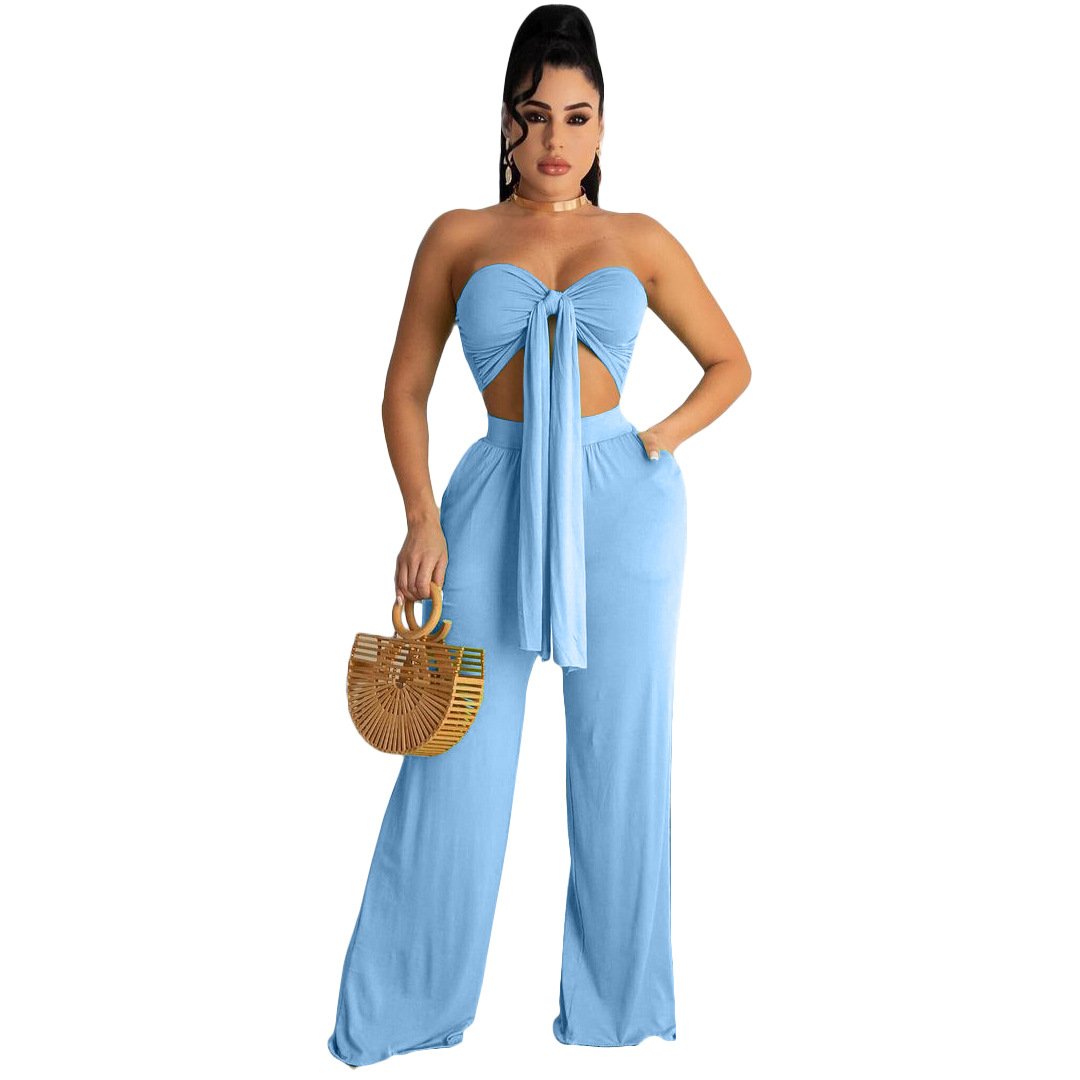 Felyn 2020 New Arrival Famous Brand 2 pcs Women Set Solid Off the