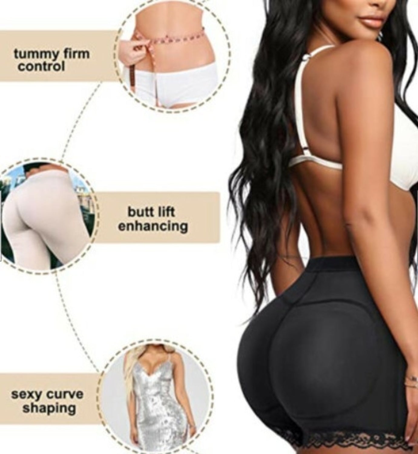 Padded Body Shaper Butt Lifter Panty